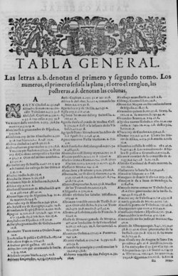 Tabla general