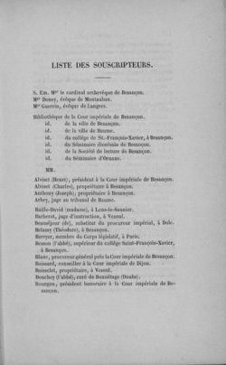 Liste des souscripteurs 