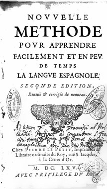 C. Lancelot, Nouuelle methode pour apprendre facilement et en peu de temps la langue espagnole De Trigny (deuxième édition)