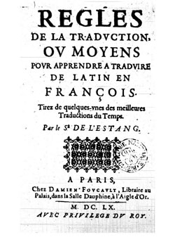 G. de Tende (1618-1697), Règles de la traduction ou Moyens pour apprendre à traduire de latin en françois