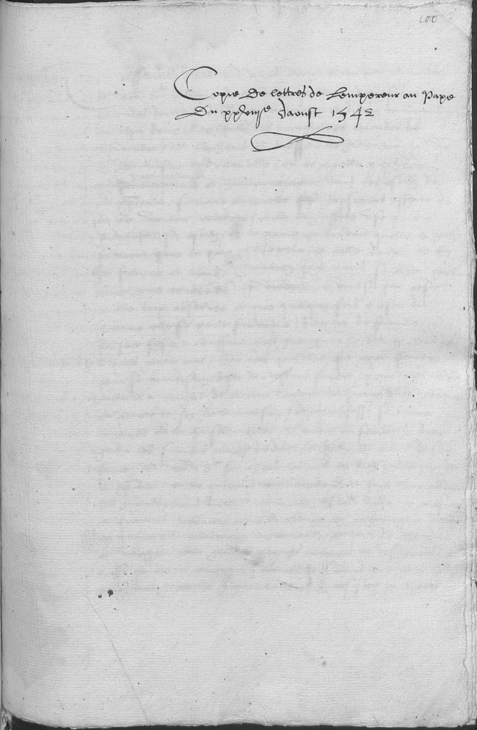 L'empereur au pape Paul III.