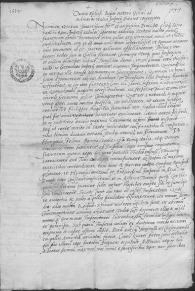 « Oratio episcopi Bayonensis, oratoris gallici, ad ordines et status imperii Pataviae congregatos. » 