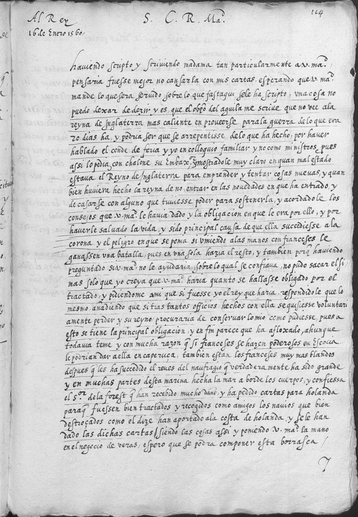 16 janvier 1560